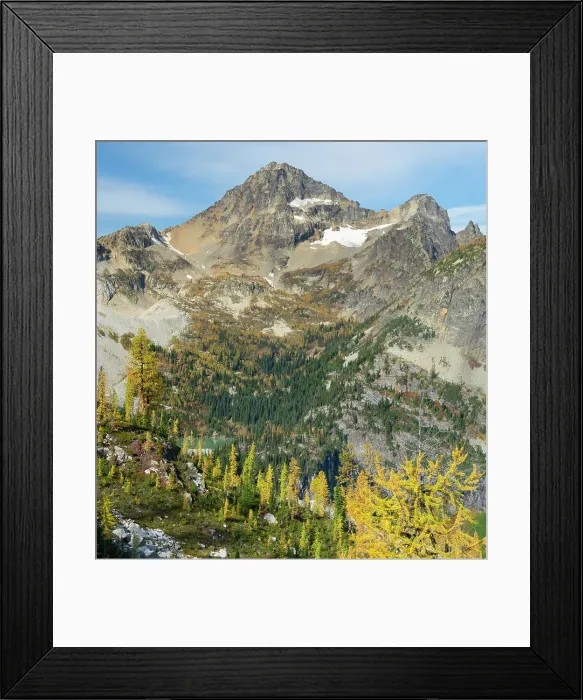 Framed Print : Washington State, North Cascades, Lewis Lake and Black Peak, view from Heather Pass Date: 05-10-2020 Framed Print : Washington State, North Cascades, Lewis Lake and Black Peak, view from Heather Pass Date: 05-10-2020