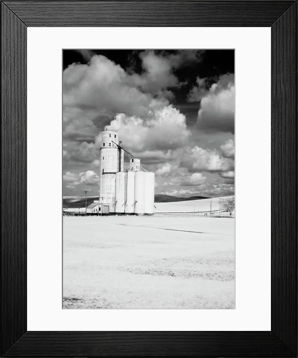 Framed Print : USA, Washington State, Silo with large clouds Date: 29-03-2006 Framed Print : USA, Washington State, Silo with large clouds Date: 29-03-2006