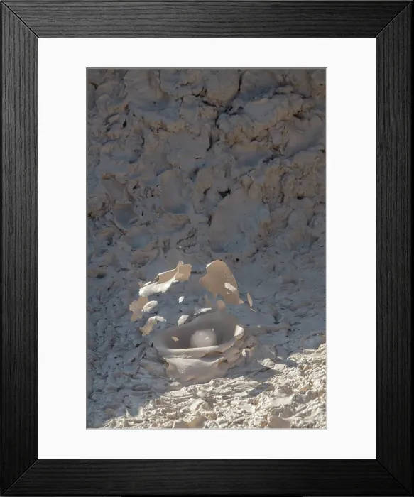 Framed Print : USA, Wyoming, Yellowstone National Park, Atrists Paintpots. Boiling hot mud pots. Detail of exploding bubble. Date: 09-10-2020 Framed Print : USA, Wyoming, Yellowstone National Park, Atrists Paintpots. Boiling hot mud pots. Detail of exploding bubble. Date: 09-10-2020