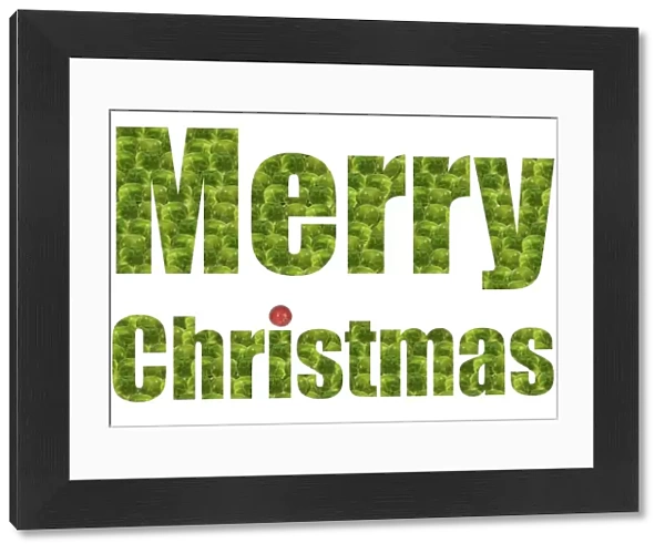 Brussel Sprouts - with cranberry spelling Merry Christmas