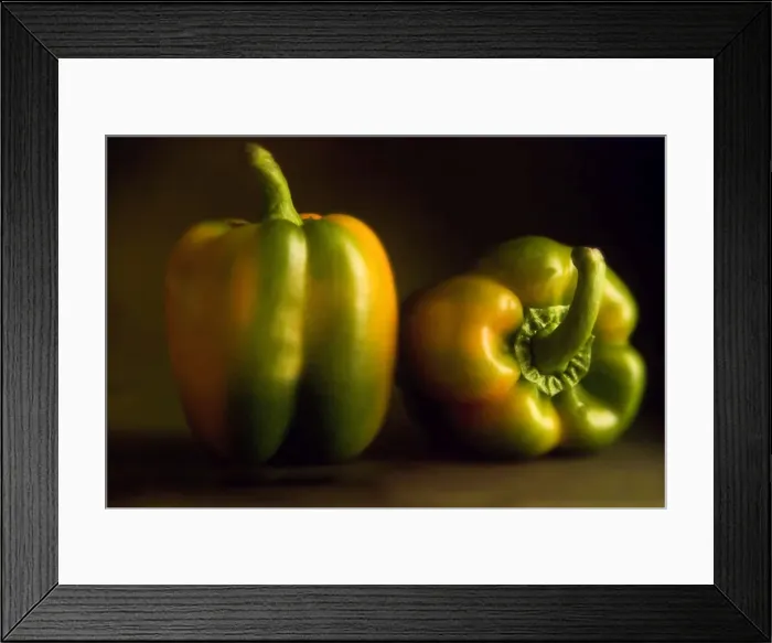 Framed Print : Green Peppers - two Framed Print : Green Peppers - two
