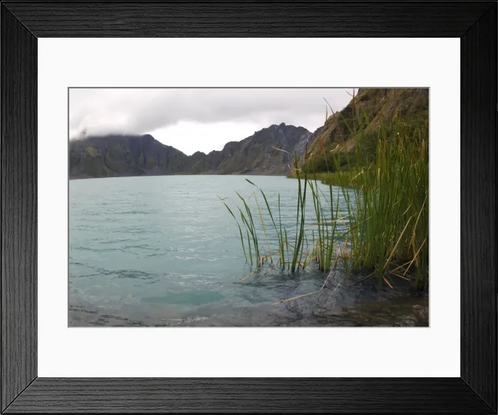 Framed Print : A lake, formed in a crater of volcano Pinatubo (the water level gradually rises over the years), erupted in 1992. The blue colour of water is due to a high salinity. Mount Pinatubo in Luzon, Philippines. February. Ph41. 0057 Framed Print : A lake, formed in a crater of volcano Pinatubo (the water level gradually rises over the years), erupted in 1992. The blue colour of water is due to a high salinity. Mount Pinatubo in Luzon, Philippines. February. Ph41. 0057