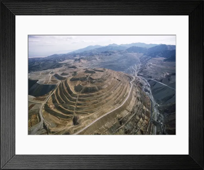 Framed Print : Copper Mine - Kennecott open pit, largest in Northern America. Utah, USA Framed Print : Copper Mine - Kennecott open pit, largest in Northern America. Utah, USA