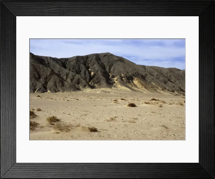 Framed Print : Egypt - a typical view with sand and rocks in Arabian desert approx. 50 km from Hurghada town (Red Sea shore); January Eg39. 0183 Framed Print : Egypt - a typical view with sand and rocks in Arabian desert approx. 50 km from Hurghada town (Red Sea shore); January Eg39. 0183