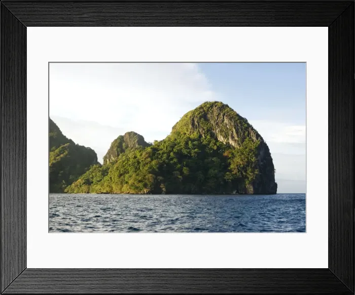 Framed Print : Small rocky volcanic island near El Nido, Palawan, Philippines. Evening, February. Ph41. 0738 Framed Print : Small rocky volcanic island near El Nido, Palawan, Philippines. Evening, February. Ph41. 0738