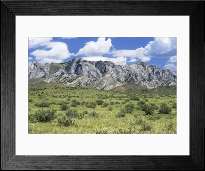 Framed Print : Russia - Mountain Hairakan-Dag, sacred for Tuvinians (there is a sacred water source on its slope), steppe in foothills of Sengilen mountain range; June; South Tuva Tu32. 3100 Framed Print : Russia - Mountain Hairakan-Dag, sacred for Tuvinians (there is a sacred water source on its slope), steppe in foothills of Sengilen mountain range; June; South Tuva Tu32. 3100