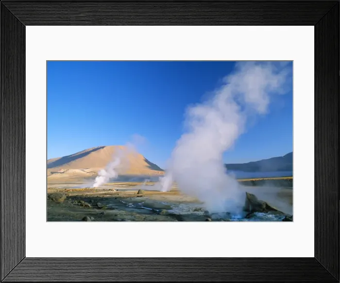 Framed Print : Chile - El Tatio Geysers 2nd Region, The Andes Framed Print : Chile - El Tatio Geysers 2nd Region, The Andes
