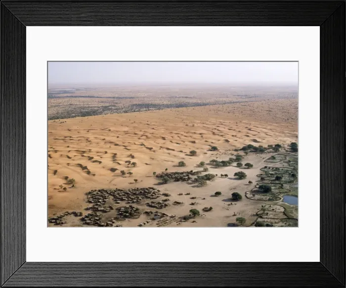 Framed Print : West Africa - village & sand dunes Burkina Faso is a landlocked nation in West Africa Framed Print : West Africa - village & sand dunes Burkina Faso is a landlocked nation in West Africa