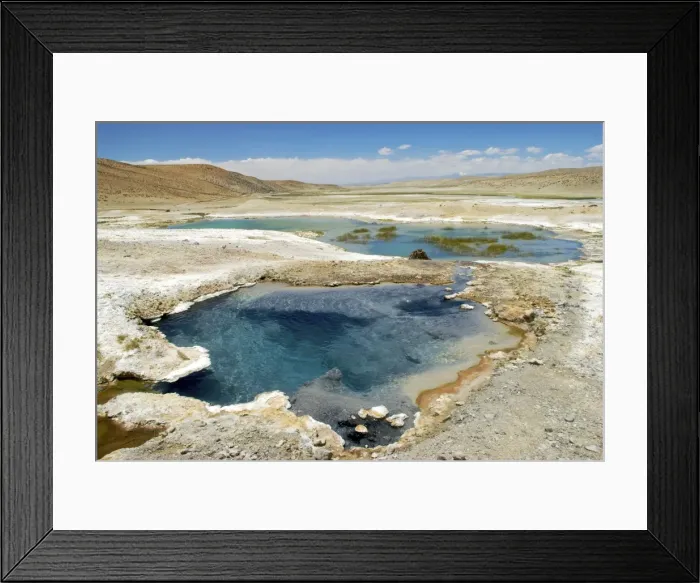 Framed Print : Hot Thermal pools near Lake Manasarovars - Tibet Framed Print : Hot Thermal pools near Lake Manasarovars - Tibet