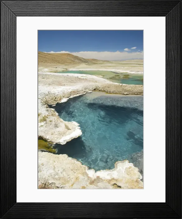 Framed Print : Hot Thermal pools near Lake Manasarovars - Tibet Framed Print : Hot Thermal pools near Lake Manasarovars - Tibet