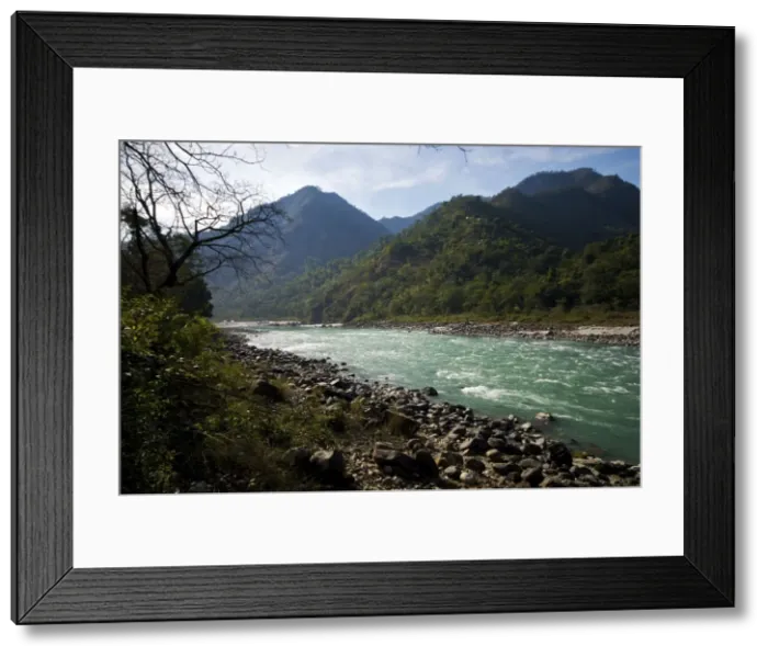 Framed Print : River Ganges north of Rishikesh India Framed Print : River Ganges north of Rishikesh India