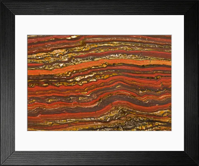 Framed Print : Banded Iron - Sedimentary Rock, (red rock is Jasper), Australia Framed Print : Banded Iron - Sedimentary Rock, (red rock is Jasper), Australia