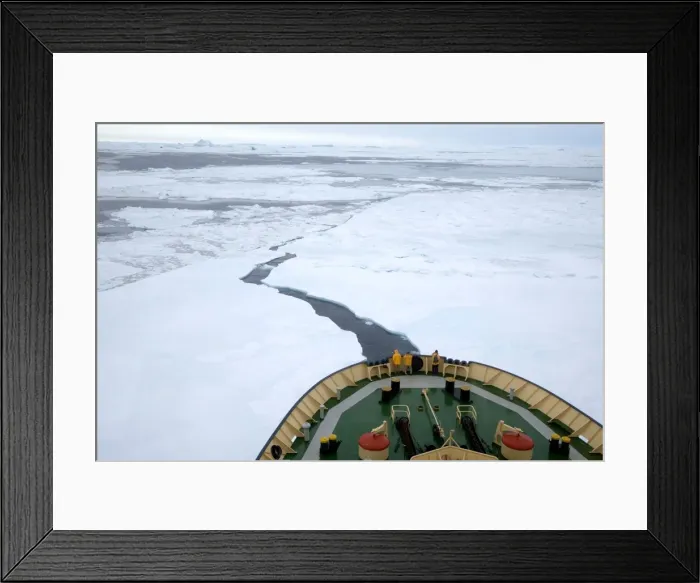 Framed Print : Ice breaker Ship, pushing pack ice in Weddlell sea, Antarctic October Framed Print : Ice breaker Ship, pushing pack ice in Weddlell sea, Antarctic October
