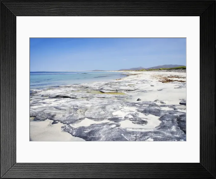 Framed Print : White Sand Beach South Uist Outer Hebrides Scotland, UK LA003554 Framed Print : White Sand Beach South Uist Outer Hebrides Scotland, UK LA003554