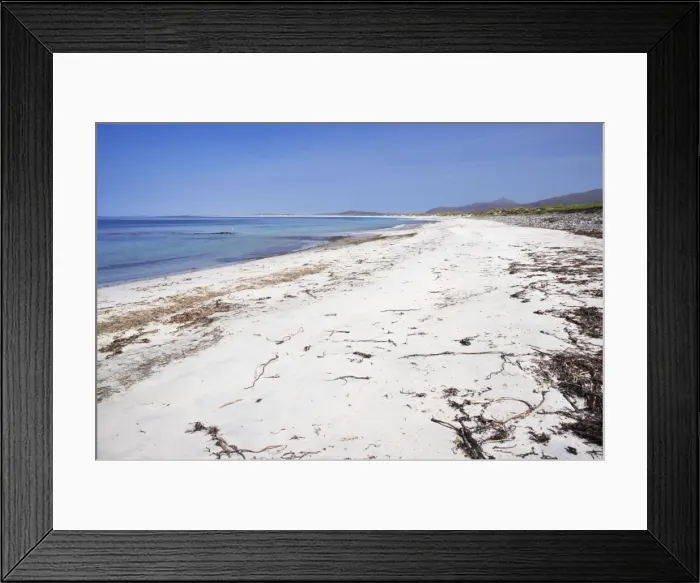 Framed Print : White Sand Beach South Uist Outer Hebrides Scotland, UK LA003551 Framed Print : White Sand Beach South Uist Outer Hebrides Scotland, UK LA003551