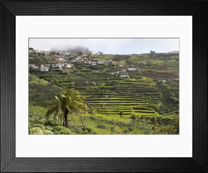 Framed Print : Hill Town of Chipude. La Gomera, Canary Is. January. A good example of terracing, but no sign of cultivation at this time of year Framed Print : Hill Town of Chipude. La Gomera, Canary Is. January. A good example of terracing, but no sign of cultivation at this time of year