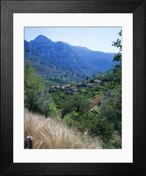 Framed Print : Majorca View of houses at Fornalutx Framed Print : Majorca View of houses at Fornalutx