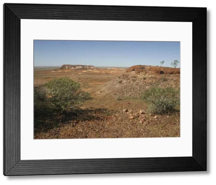 Framed Print : Australia The Breakaways - desert landscape. Located on the Aboriginal Antakirinja Land in the far north of South Australia, 25 km NNWest of the Opal Mining Township of Coober Pedy Framed Print : Australia The Breakaways - desert landscape. Located on the Aboriginal Antakirinja Land in the far north of South Australia, 25 km NNWest of the Opal Mining Township of Coober Pedy