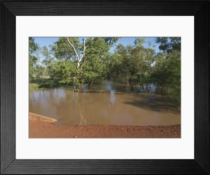 Framed Print : Hooker River at Lajamanu on the northern edge of the Tanami Desert, Northern Territory, Australia. Photographed in February during the wet season. This picture corresponds with Hooker River dry season 1