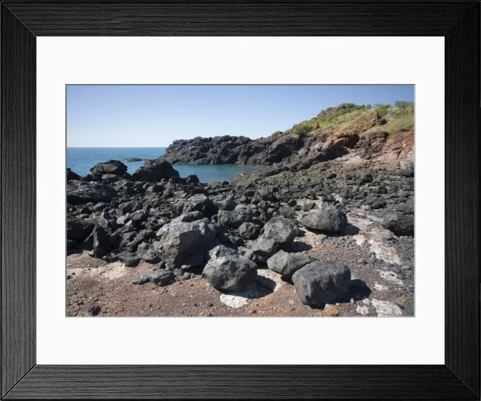 Framed Print : Iron Islands in the Yampi Sound, Buccaneer Archipelago area; Kimberley coastline, Western Australia. Accessible only by sea. On 2 nearby islands, iron ore mines have been established Framed Print : Iron Islands in the Yampi Sound, Buccaneer Archipelago area; Kimberley coastline, Western Australia. Accessible only by sea. On 2 nearby islands, iron ore mines have been established