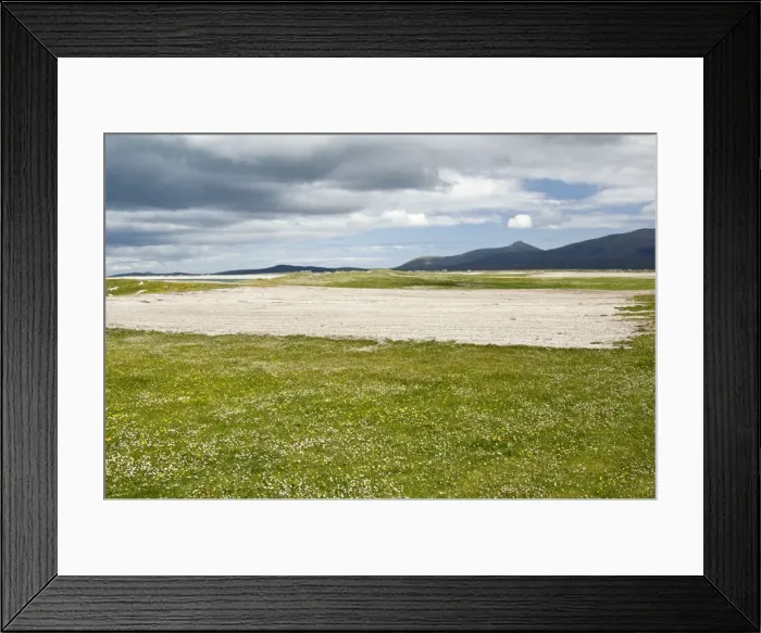 Framed Print : Machair - Showing rotational use of land with ploughed area - South Uist - Outer Hebrides - Scotland Framed Print : Machair - Showing rotational use of land with ploughed area - South Uist - Outer Hebrides - Scotland