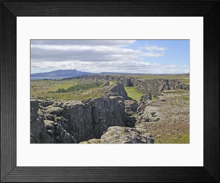 Framed Print : Iceland. Thingvellir (Pingvellir) National Park, showing the ravine edge which is part of the mid-Atlantic ridge Framed Print : Iceland. Thingvellir (Pingvellir) National Park, showing the ravine edge which is part of the mid-Atlantic ridge