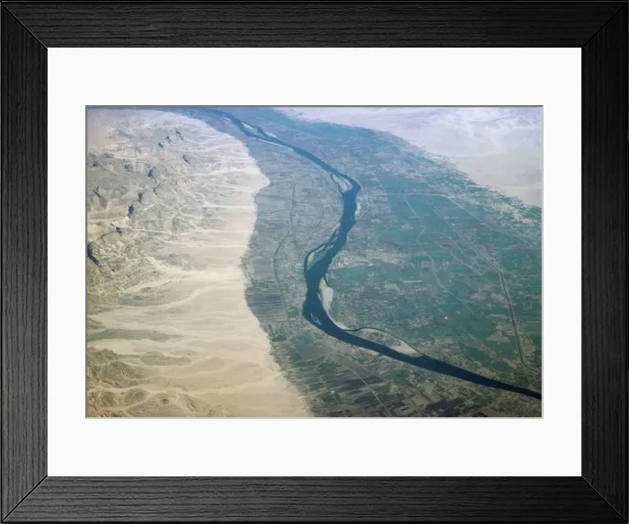 Framed Print : Egypt River Nile, near Luxor (aerial) Framed Print : Egypt River Nile, near Luxor (aerial)
