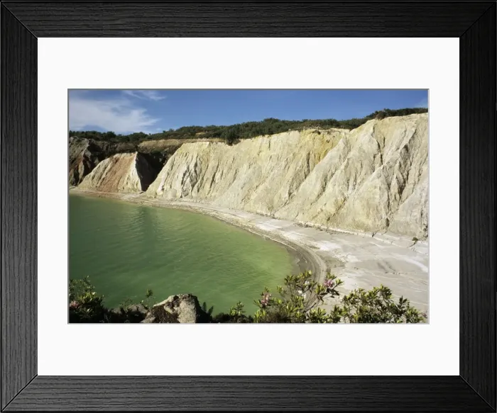 Framed Print : Disused Cornish china clay pit - UK Framed Print : Disused Cornish china clay pit - UK