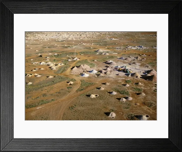 Framed Print : Aerial - Minefield - Coober Pedy, South Australia JLR05253 Framed Print : Aerial - Minefield - Coober Pedy, South Australia JLR05253