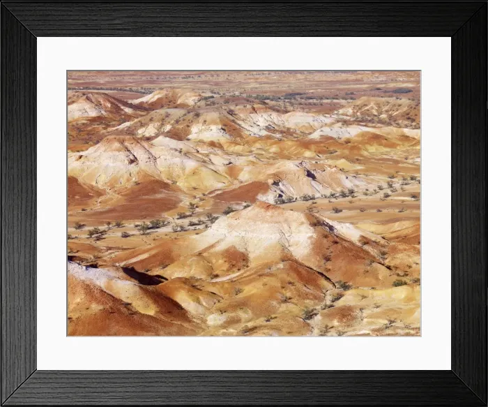 Framed Print : Anna Creek Painted Hills - The Anna Creek Painted Hills is a spectacular and recently discovered section of the pristine Breakaways country in the far north of South Australia