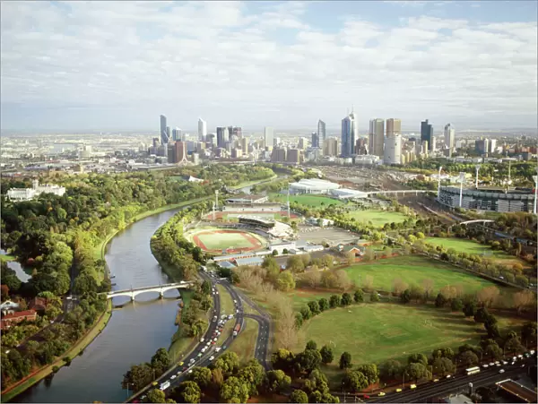 Morell Bridge, Olympic Park National Tennis Centre, Botanic Gardens, MCG Melbourne, Victoria, Australia JLR04561
