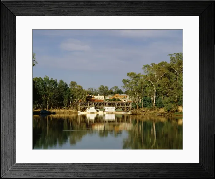 Framed Print : Port of Echuca on Murray River, Victoria, Australia JLR01379 Framed Print : Port of Echuca on Murray River, Victoria, Australia JLR01379