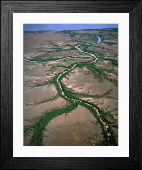 Framed Print : Aerial - King Sound near Derby: tidal flats, mangrove-lined river and dendritic drainage Kimberley region, Western Australia JPF45081 Framed Print : Aerial - King Sound near Derby: tidal flats, mangrove-lined river and dendritic drainage Kimberley region, Western Australia JPF45081