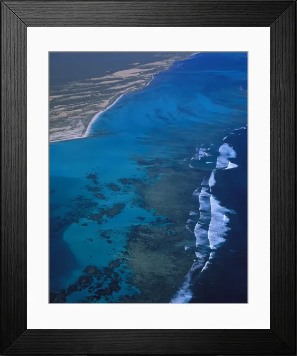 Framed Print : Aerial: Ningaloo Reef Ningaloo Marine Park, Western Australia JPF44353