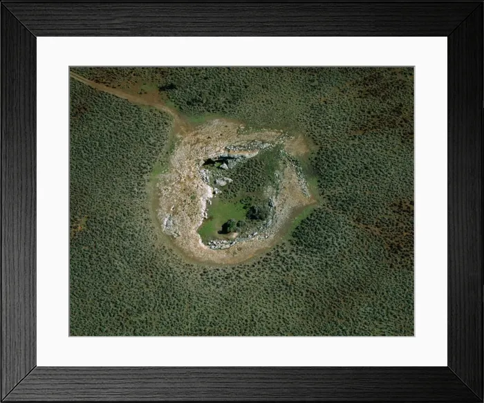 Framed Print : Aerial - Madura Cave - a sinkhole Nullarbor Plain, Western Australia JPF44465 Framed Print : Aerial - Madura Cave - a sinkhole Nullarbor Plain, Western Australia JPF44465