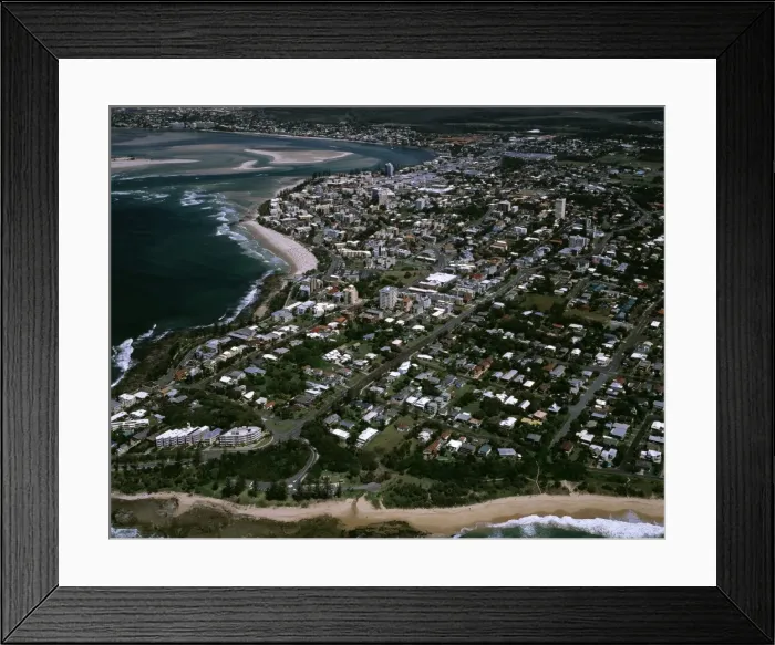 Framed Print : Caloundra aerial, Sunshine Coast, Queensland, Australia JPF48341 Framed Print : Caloundra aerial, Sunshine Coast, Queensland, Australia JPF48341