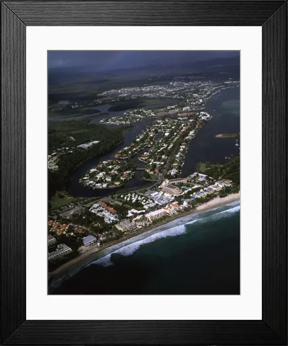 Framed Print : Aerial - Noosa: Heads, main beach & Sound Sunshine Coast, Queensland, Australia JPF48318 Framed Print : Aerial - Noosa: Heads, main beach & Sound Sunshine Coast, Queensland, Australia JPF48318