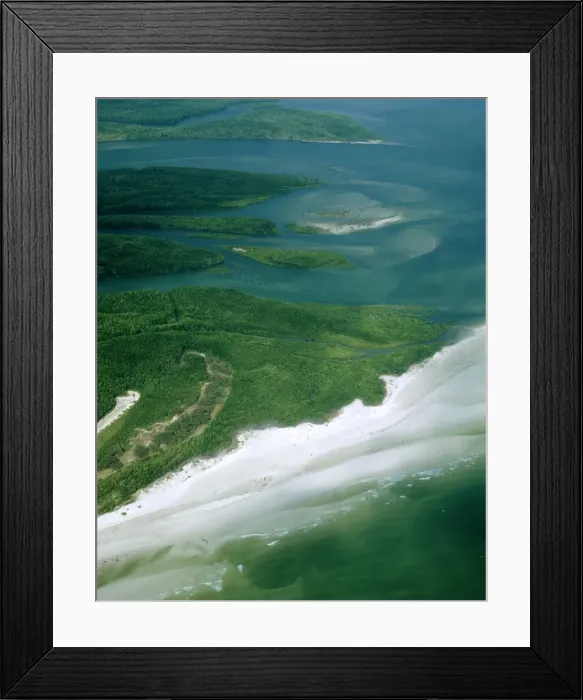 Framed Print : Aerial - Newcastle Bay and Kennedy Inlet with mangroves, Cape York Peninsula, Queensland, Australia JPF49938 Framed Print : Aerial - Newcastle Bay and Kennedy Inlet with mangroves, Cape York Peninsula, Queensland, Australia JPF49938