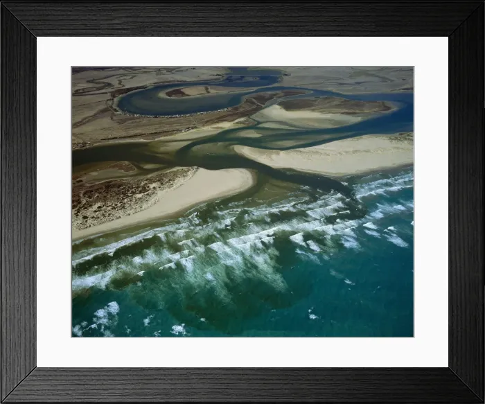 Framed Print : Aerial - Murray River mouth, with Sir Richard Peninsula & Younghusband Peninsula South Australia JPF49635 Framed Print : Aerial - Murray River mouth, with Sir Richard Peninsula & Younghusband Peninsula South Australia JPF49635