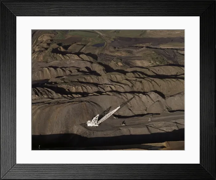 Framed Print : Aerial - Curragh open cut coal mine north of Blackwater, Queensland, Australia JPF52264 Framed Print : Aerial - Curragh open cut coal mine north of Blackwater, Queensland, Australia JPF52264
