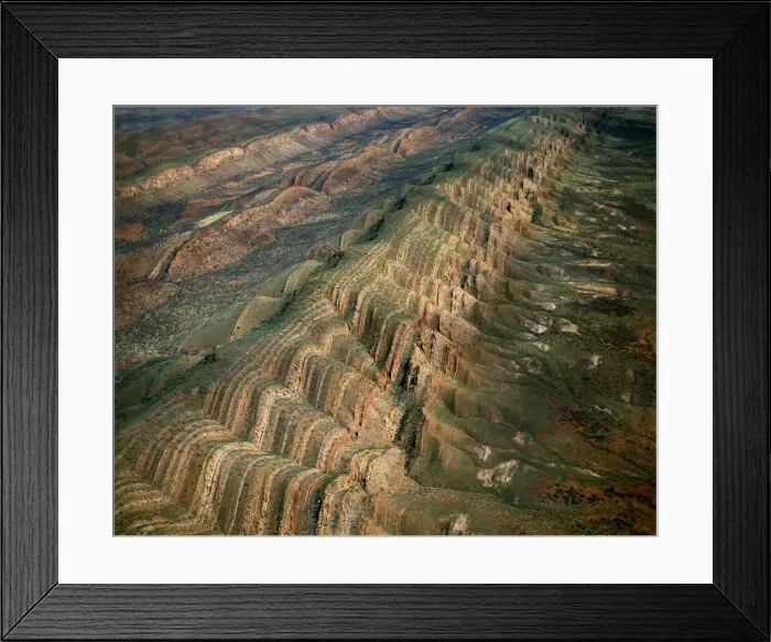 Framed Print : Aerial - Folded mountains near Glen Helen & Finke Gorge West MacDonnell National Park, Northern Territory, Australia JPF44737 Framed Print : Aerial - Folded mountains near Glen Helen & Finke Gorge West MacDonnell National Park, Northern Territory, Australia JPF44737