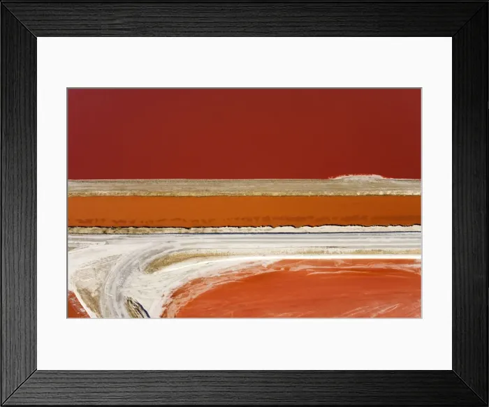 Framed Print : Evaporation ponds for the commercial extraction of sea salt - showing the bright resulting colours - Near Swakopmund - Namib Desert - Atlantic Coast - Namibia - Africa Framed Print : Evaporation ponds for the commercial extraction of sea salt - showing the bright resulting colours - Near Swakopmund - Namib Desert - Atlantic Coast - Namibia - Africa
