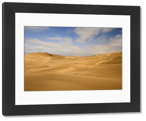 Dune scene - under a blue sky with light clouds - Dune Fields - Namib Desert - Namibia - Africa