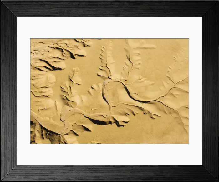 Framed Print : Drainage Patterns on the ancient Namib Plains - aerial view of the desert near Swakopmund - Namib Desert - Namibia - Africa Framed Print : Drainage Patterns on the ancient Namib Plains - aerial view of the desert near Swakopmund - Namib Desert - Namibia - Africa