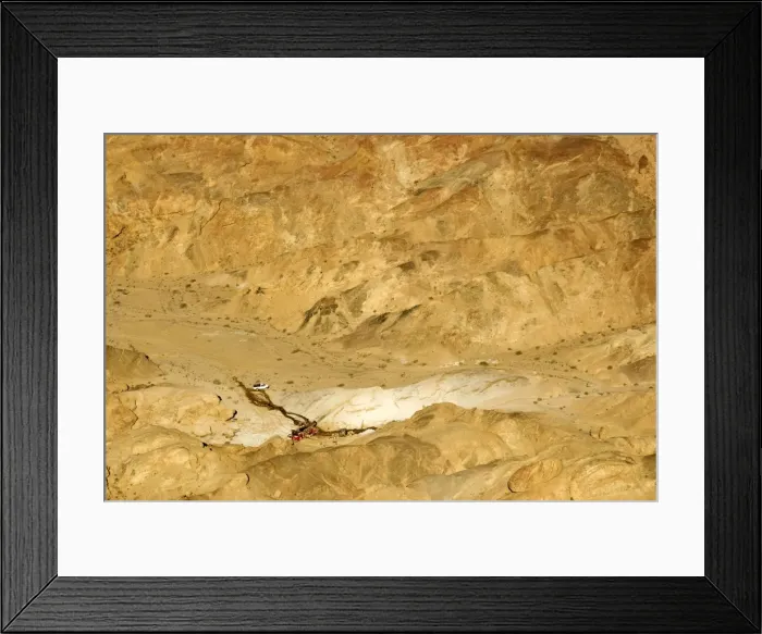 Framed Print : Uranium Prospecting taking place in the Moon Valley - The white patches are residue from the drilling process - Namib Desert - Namibia - Africa Framed Print : Uranium Prospecting taking place in the Moon Valley - The white patches are residue from the drilling process - Namib Desert - Namibia - Africa