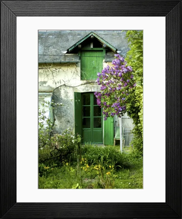 Framed Print : Old House and garden France Framed Print : Old House and garden France