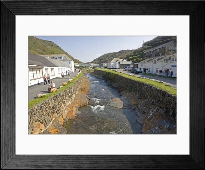 Framed Print : UK - Valency stream after reconstruction following floods at Boscastle. North Cornwall UK Framed Print : UK - Valency stream after reconstruction following floods at Boscastle. North Cornwall UK