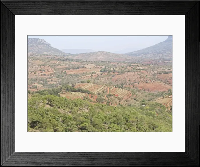 Framed Print : Terracing in agricultural development Mboni Hills near Machakos Kenya Africa Framed Print : Terracing in agricultural development Mboni Hills near Machakos Kenya Africa