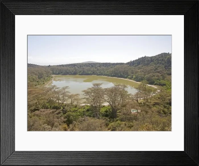 Framed Print : Crater Lake near Lake Naivasha Rift Valley Kenya Framed Print : Crater Lake near Lake Naivasha Rift Valley Kenya