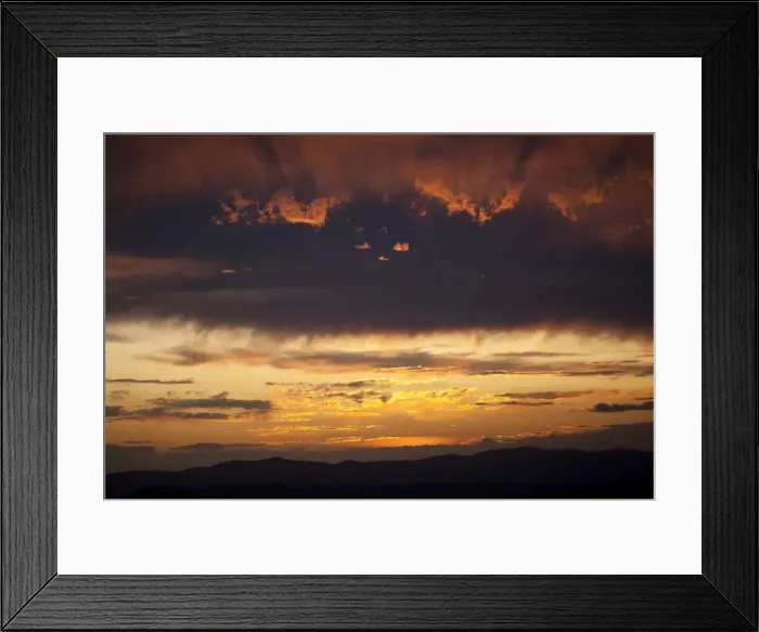 Framed Print : Golden sunset over the Malvern Hills - Cotswolds UK Framed Print : Golden sunset over the Malvern Hills - Cotswolds UK